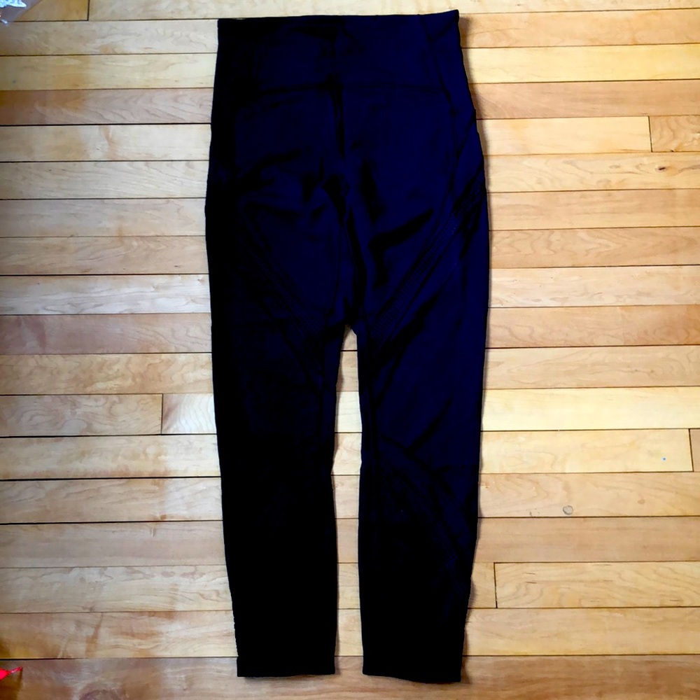Lululemon Black Mesh Cutout Leggings